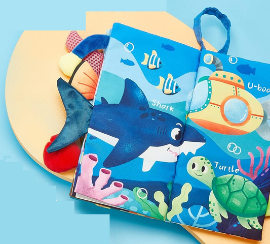 HAHALAND Animaux Marins livre sensoriel SUSPENSION 12,5 x 22 cm