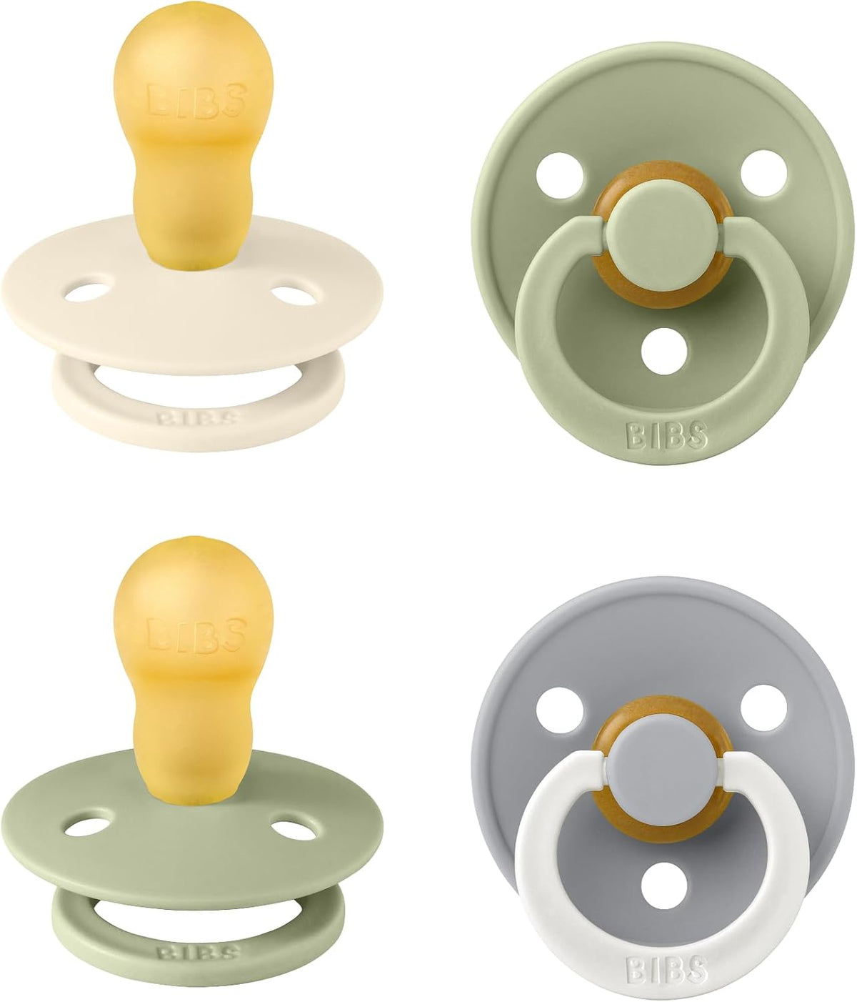 BIBS Colour Glow pacifiers Sage Glow Mix size 1