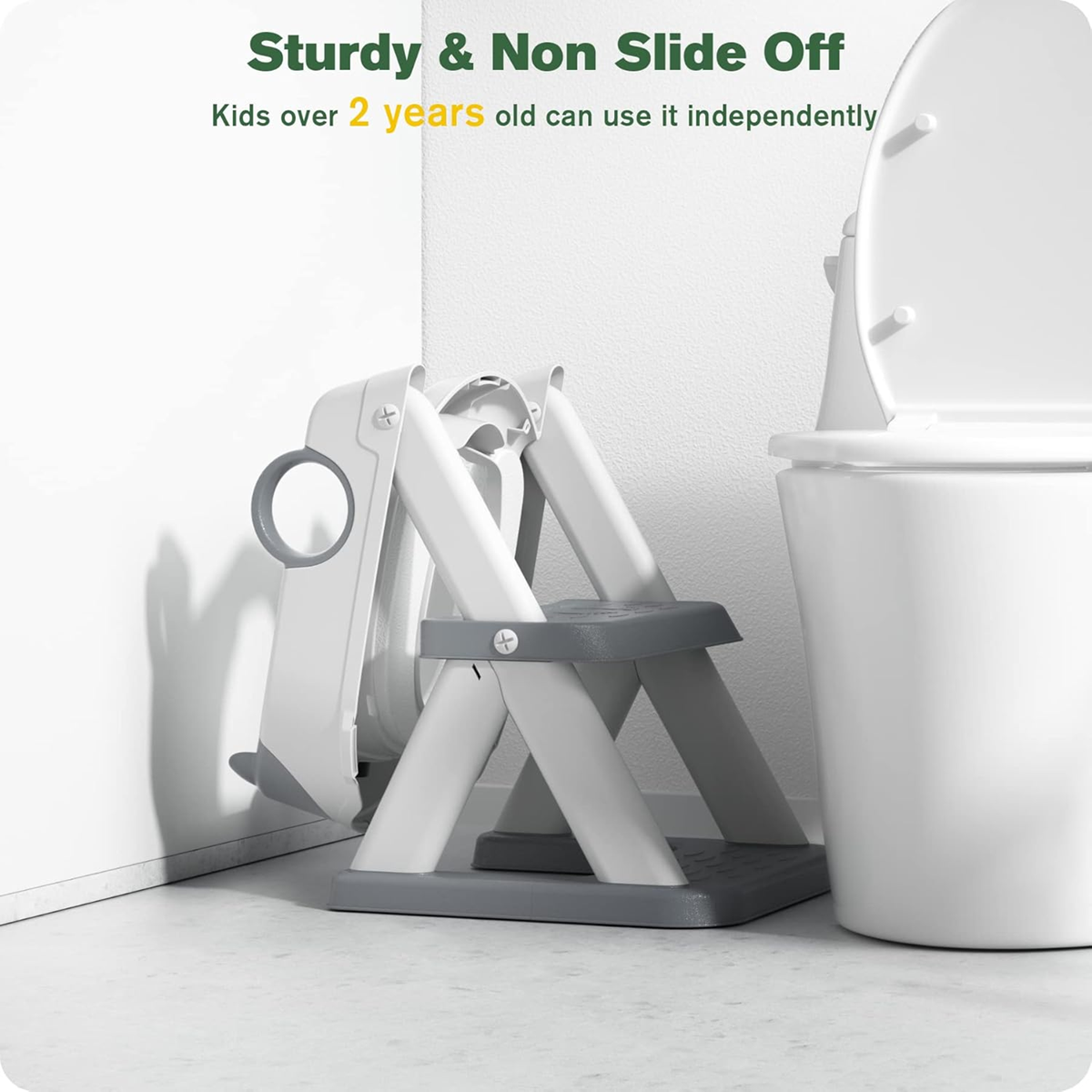 Réducteur de toilette avec marchepied 2 en 1