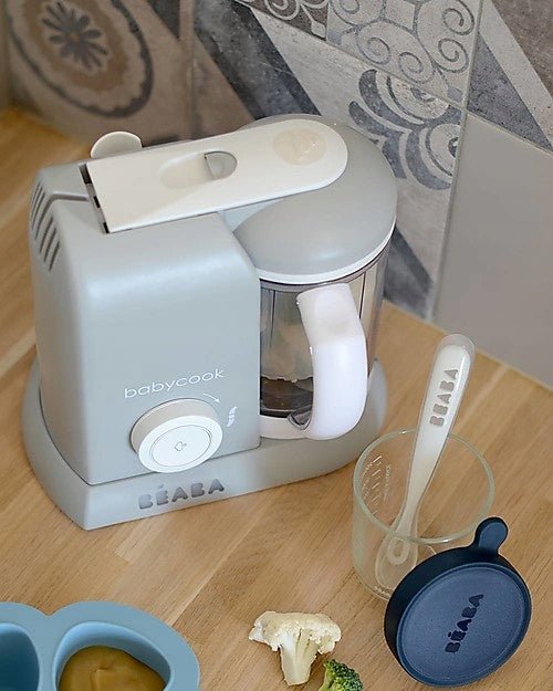BEABA Babycook ROBOT KUCHENNY 4w1 parowar, mikser, podgrzewacz, rozmrażacz, szary, z akcesoriami
