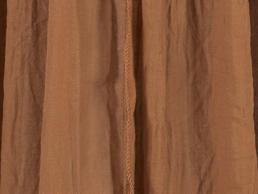 JOLLEIN baldachim na stelaż 245cm caramel VINTAGE, karmowy materiał moskitiery vintage do łóżeczka