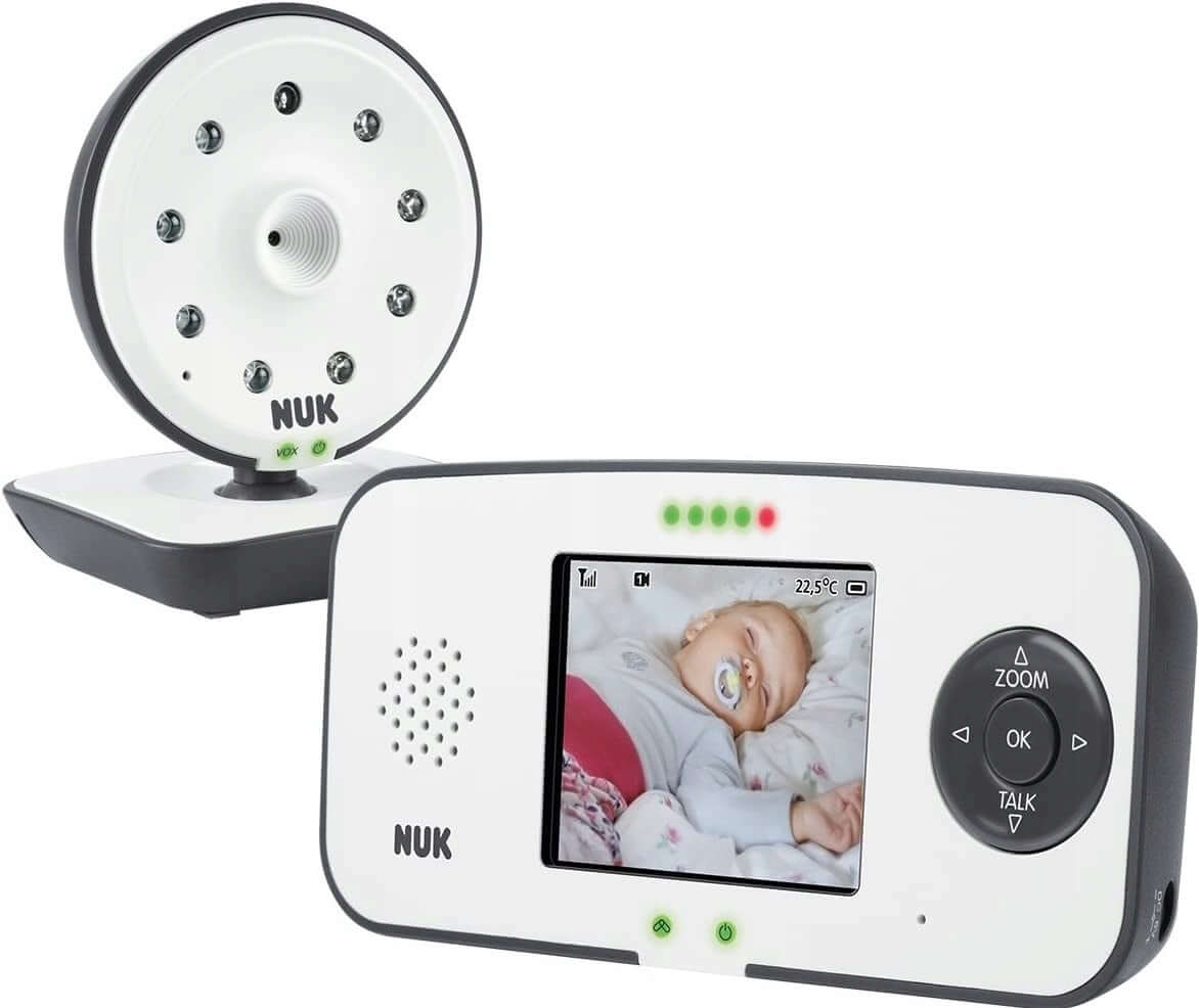 NUK dodatkowa kamera do niani elektronicznej Eco Control 550VD, biało-grafitowa, z monitorem i kamerą
