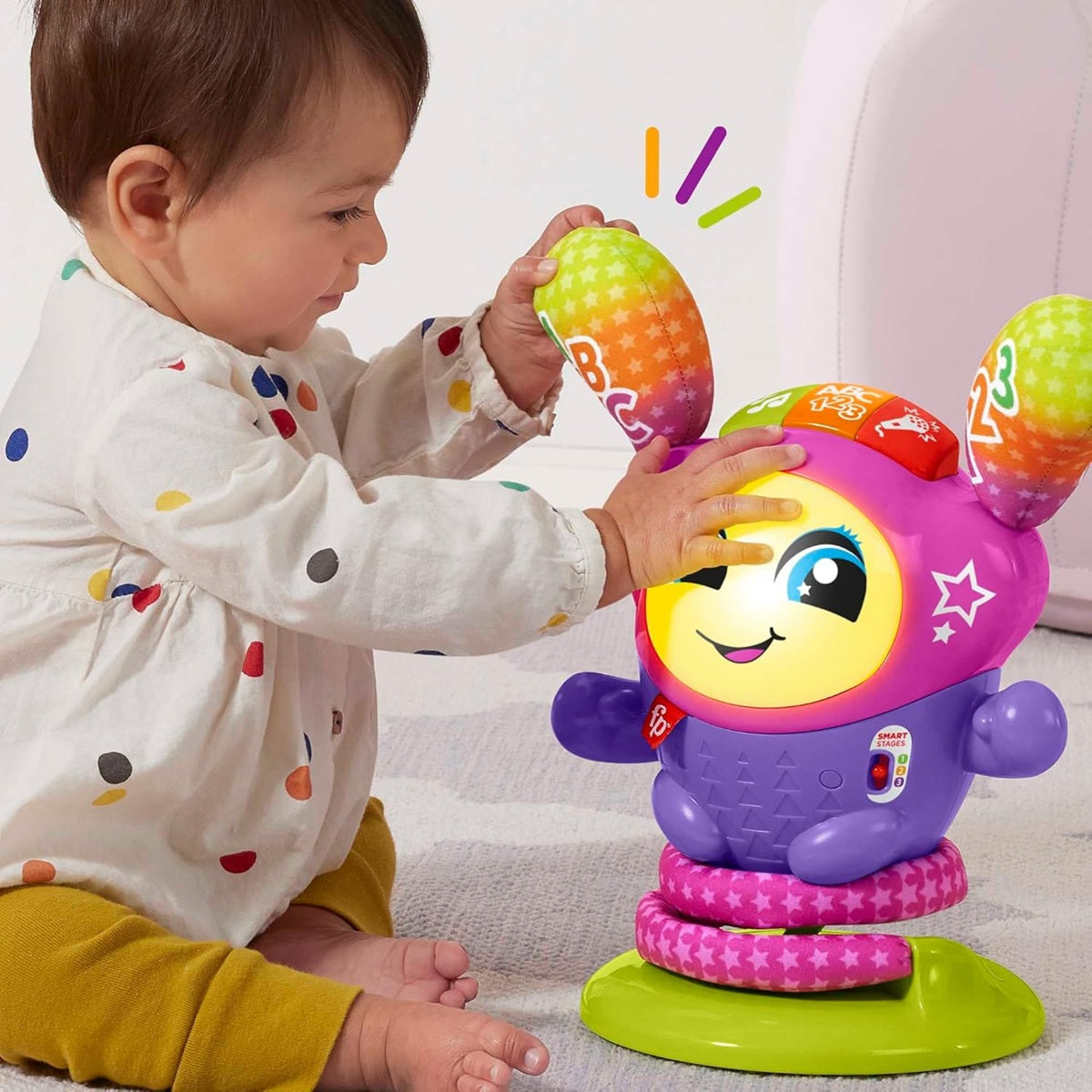 FISHER-PRICE interaktywny DJ BOUNCIN śpiew taniec 75 aktywności J. FRANCUSKI