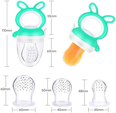OLADWOLF anneau de dentition distributeur de fruits pour bébés 3-12m 1 pièce 4 embouts
