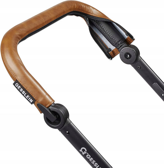 GESSLEIN 66503 osłona na uchwyt wózka 68 cm, brązowa, wodoodporna imitacja skóry