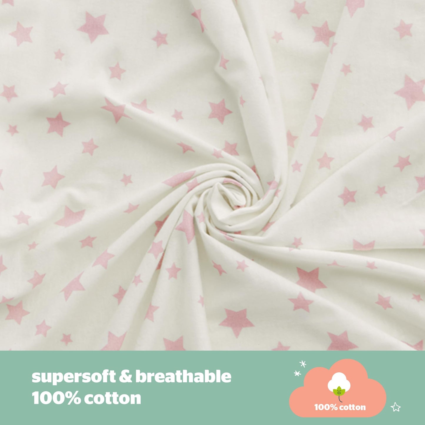 ITALBABY 3-teiliges Bettwäsche-Set 60x130 / 40x60 / 115x173 – Produktfoto 2