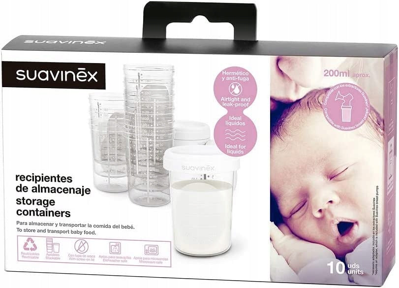 SUAVINEX pojemniki do przechowywania 10 x 200ml