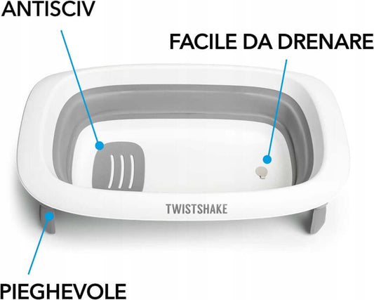 TWISTSHAKE wanienka kompaktowa składana + wkładka + pojemnik do spłukiwania