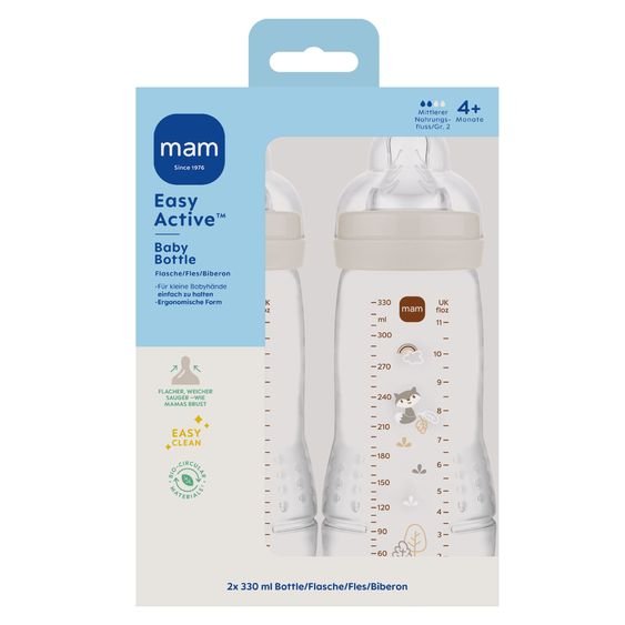 MAM Easy Active Lis – opakowanie zestawu dwóch butelek 330 ml