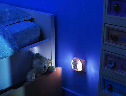 SAFETY 1ST automatyczna lampka nocna LED do gniazdka – biały wymiary ok – zdjęcie 2