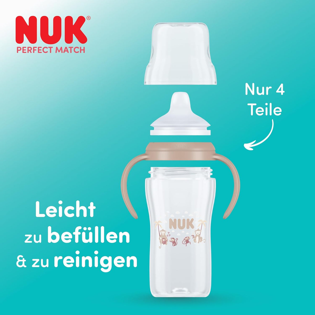 NUK Perfect Match csőrös pohár 150 ml 6 hó+ VILÁGÍT A SÖTÉTBEN – termékfotó 4