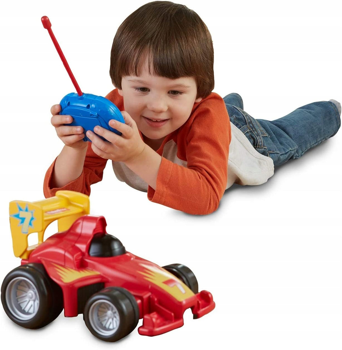 FISHER-PRICE My Easy RC samochód zdalnie sterowany dla dzieci od 3 lat, łatwy pilot i 4 kierunki jazdy