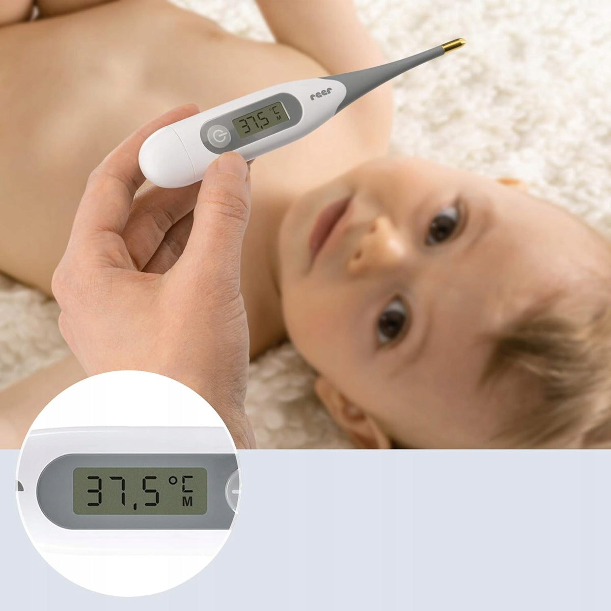 REER ExpressTemp thermomètre électronique LCD avec embout doré
