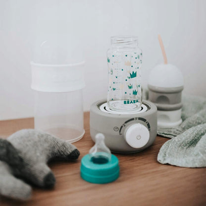 BEABA Baby Second podgrzewacz parowy, sterylizator do butelek i słoiczków, biało-szary, BPA free