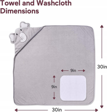 MOMCOZY Kapuzenhandtuch x2 76x76 +6 24x24 Waschlappen – Produktfoto 5