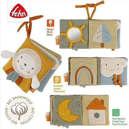 Fehn fehnNATUR sensory book Little Sheep 11x11 cm