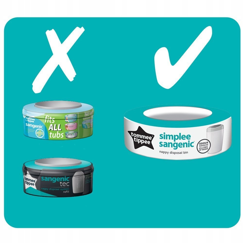 TOMMEE TIPPEE simplee sangenic kosz na zużyte pieluchy + wkład