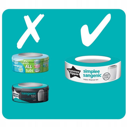 TOMMEE TIPPEE simplee sangenic kosz na zużyte pieluchy + wkład