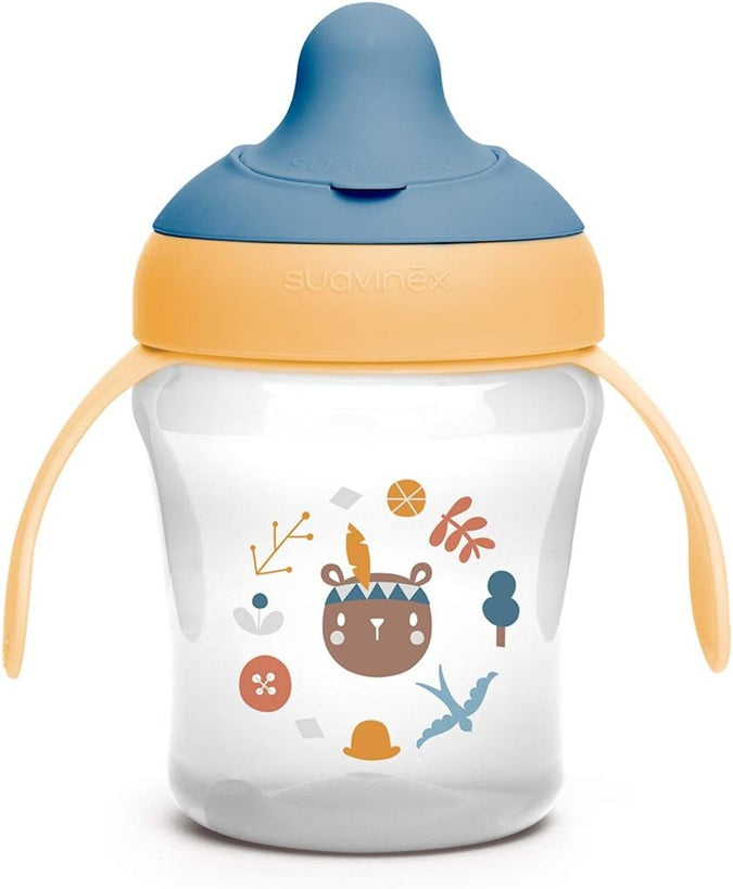 SUAVINEX Learning Cup hrnek proti rozlití s tvrdým náustkem 200 ml 6 m+