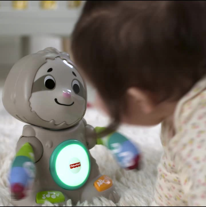 FISHER-PRICE interaktywny LENIWIEC j. niemiecki, kolorowa zabawka edukacyjna Linkimals dla dzieci 9 m+