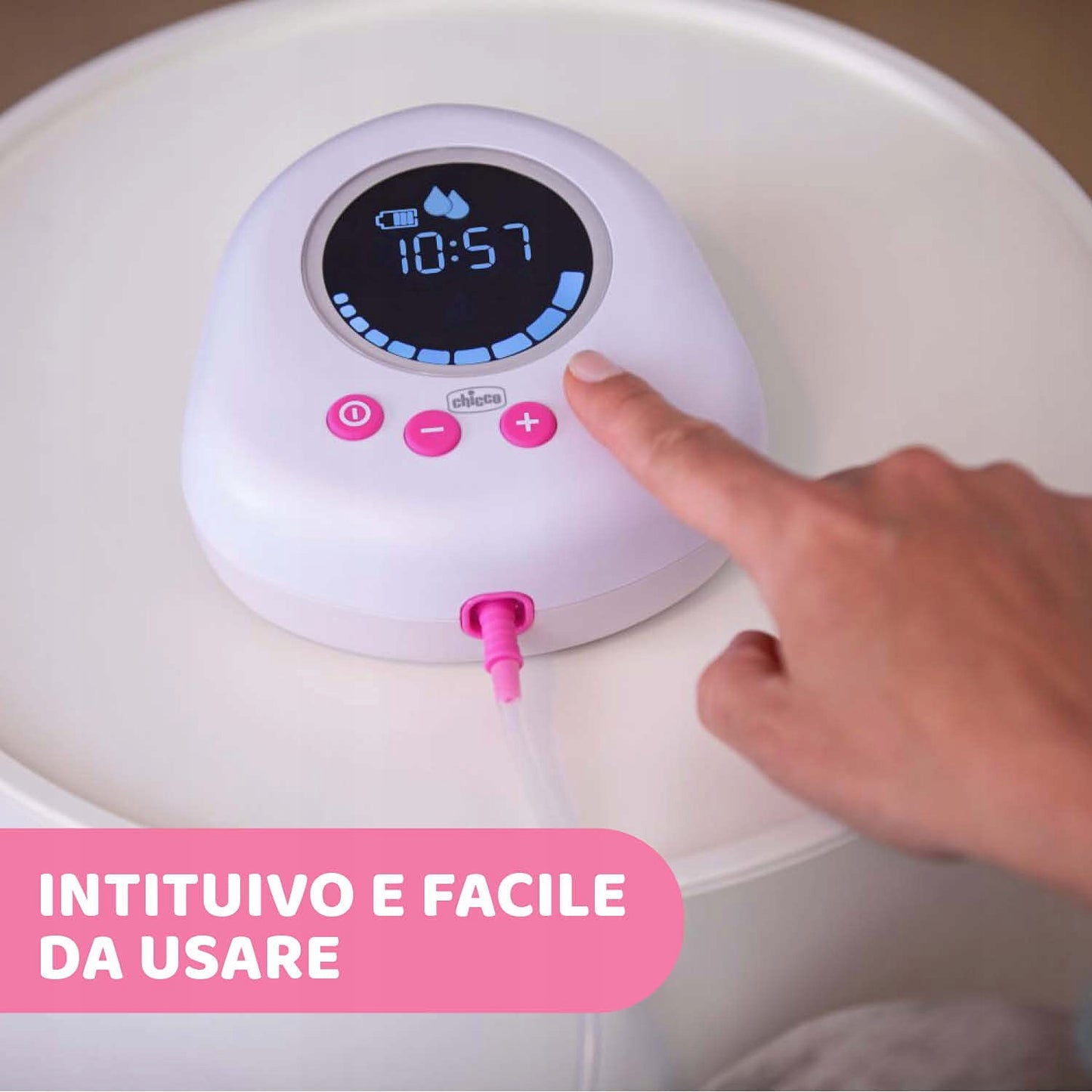 CHICCO Naturally laktator elektryczny różowy – zdjęcie produktu 7