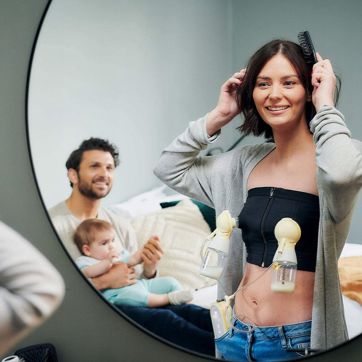 MEDELA Freestyle Flex podwójny LAKTATOR 2-fazowy U – elektryczny laktator z butelkami i akumulatorem