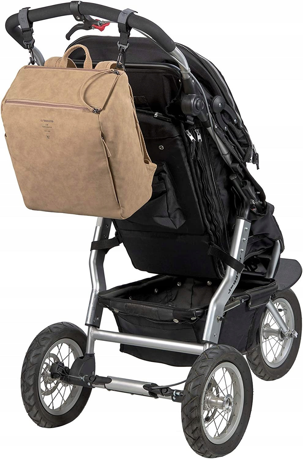 LASSIG torba plecak na akcesoria TENDER vegan camel, torba na pieluchy do wózka, 14 l, PETA