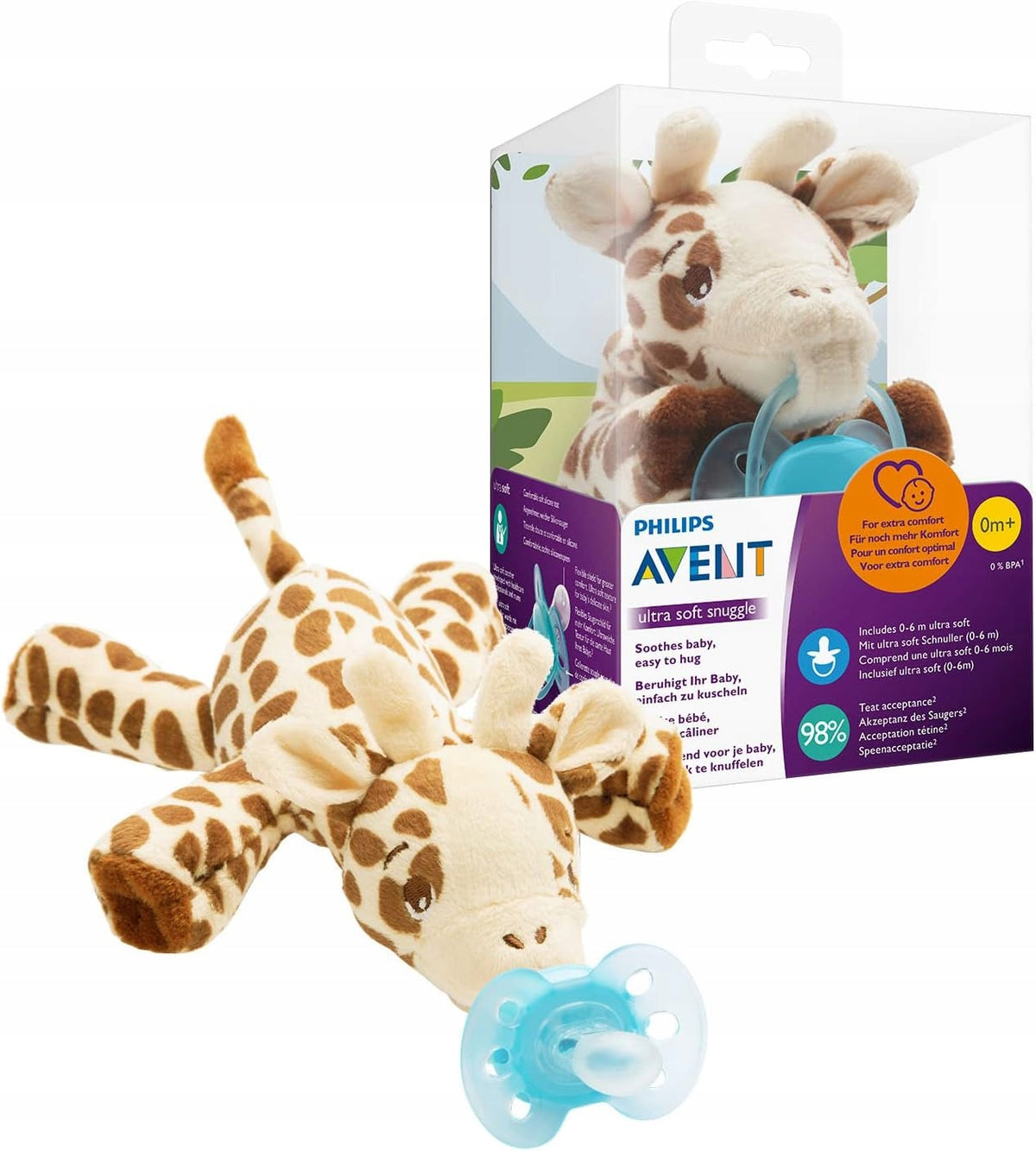 AVENT smoczek uspokajający z przytulanką 0-6m