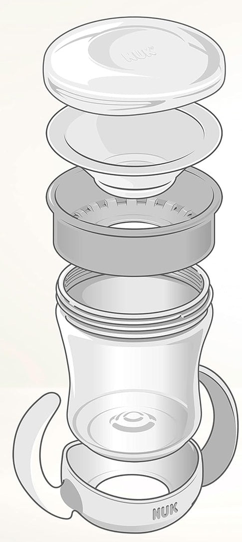 NUK Mini Magic Cup kubek niekapek 360° 160 ml 6 m+ świecący w ciemności