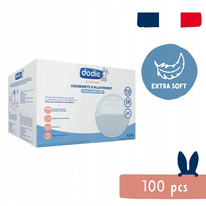 DODIE wkładki laktacyjne 100 sztuk, extra soft, oddychające, maksymalna chłonność i ochrona przed przeciekaniem