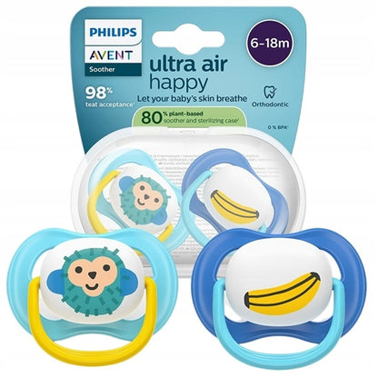 PHILIPS AVENT Ultra Air Happy suzete x 2 6-18 luni