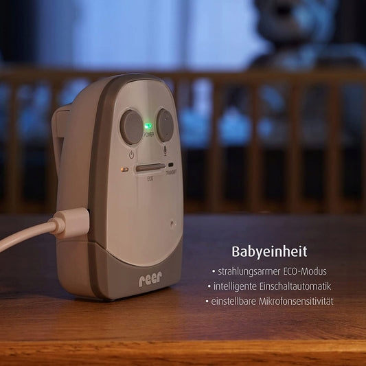 REER Nova niania elektroniczna cyfrowa 450m, nadajnik dziecka z trybem ECO i regulacją czułości mikrofonu