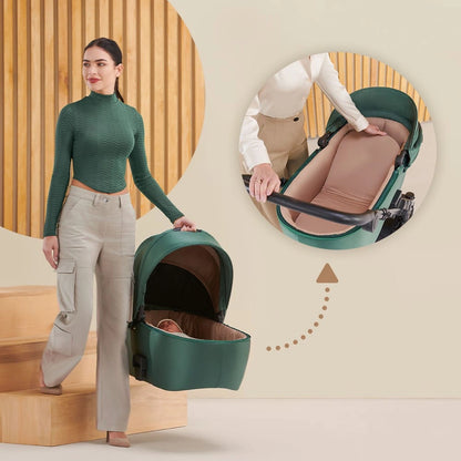 KINDERKRAFT PRIME2 2w1 wózek wielofunkcyjny do 22kg – DARK GREEN – zdjęcie 10