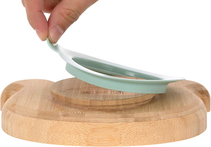 Assiette en bambou LASSIG avec ventouse 10 x 18,5 cm CHIEN