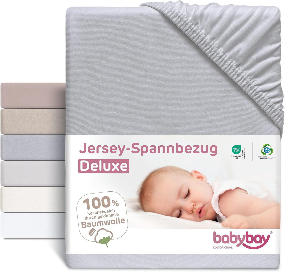 BABYBAY Spannbetttuch für Original 81x42 cm