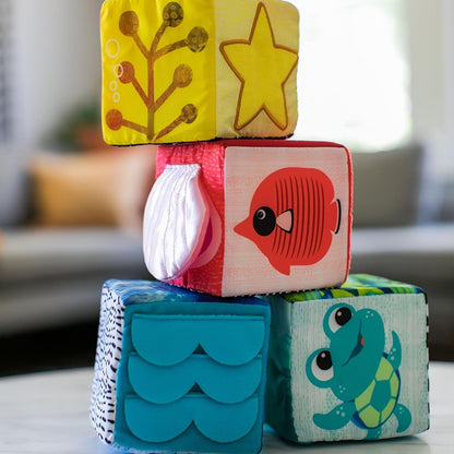 BABY EINSTEIN Explore & Discover Blocs éducatifs doux 4 pièces