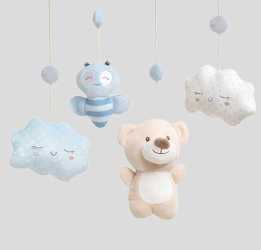 INTERBABY mobile musical pour lit bébé OURS et NUAGES