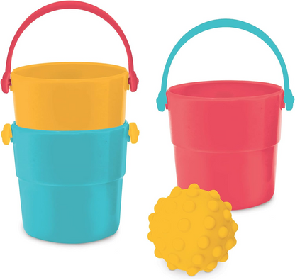LUDI ensemble de jouets de bain 9 pièces + boîte avec poignée