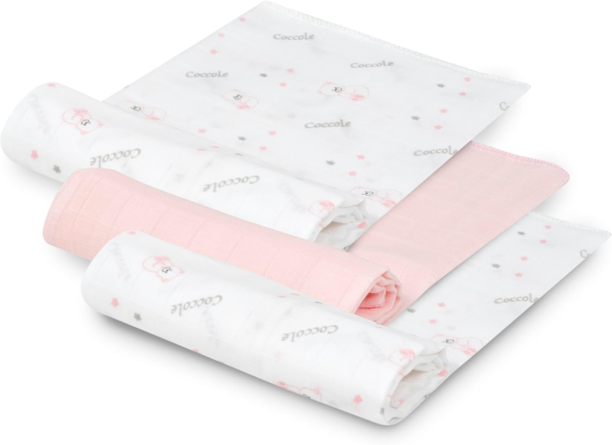 INTERBABY bambusowe gazy podkłady do przewijania 55 x 70 cm 3 sztuki