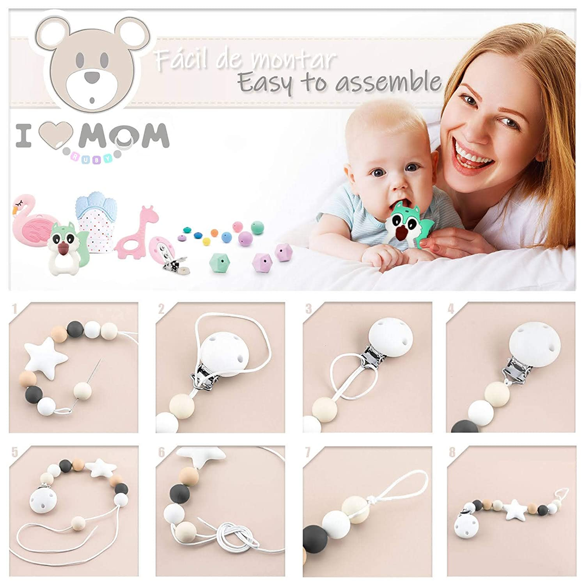 RUBY Artestar kit DIY pour attache-tétine