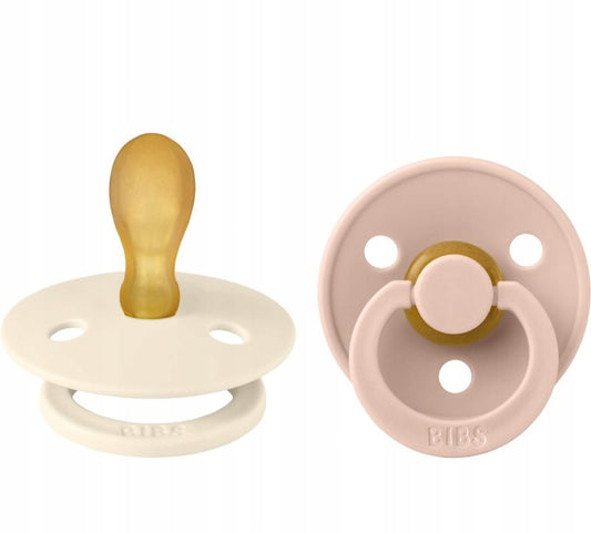 BIBS COLOUR sucettes apaisantes 2-pack caoutchouc 6mois+ SYMÉTRIQUE