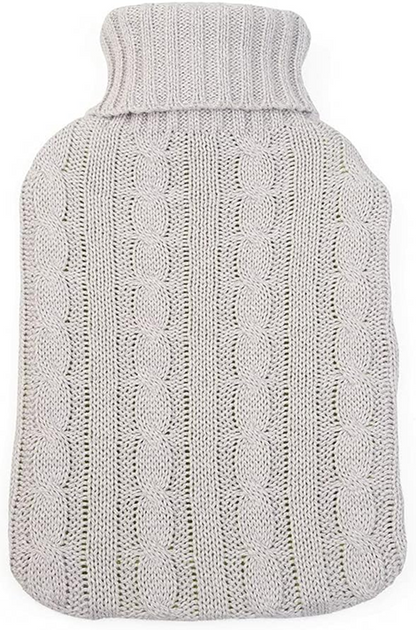 GRUNSPECHT bouillotte en caoutchouc 2 litres + housse en coton 20 x 33 cm