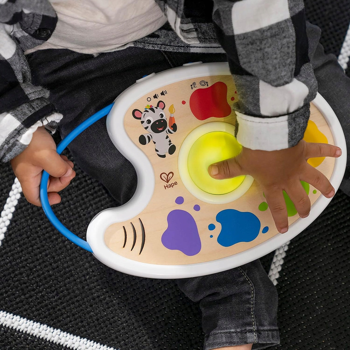 HAPE Magic Touch palette de peinture musicale en 3 langues 17,5 x 27 cm