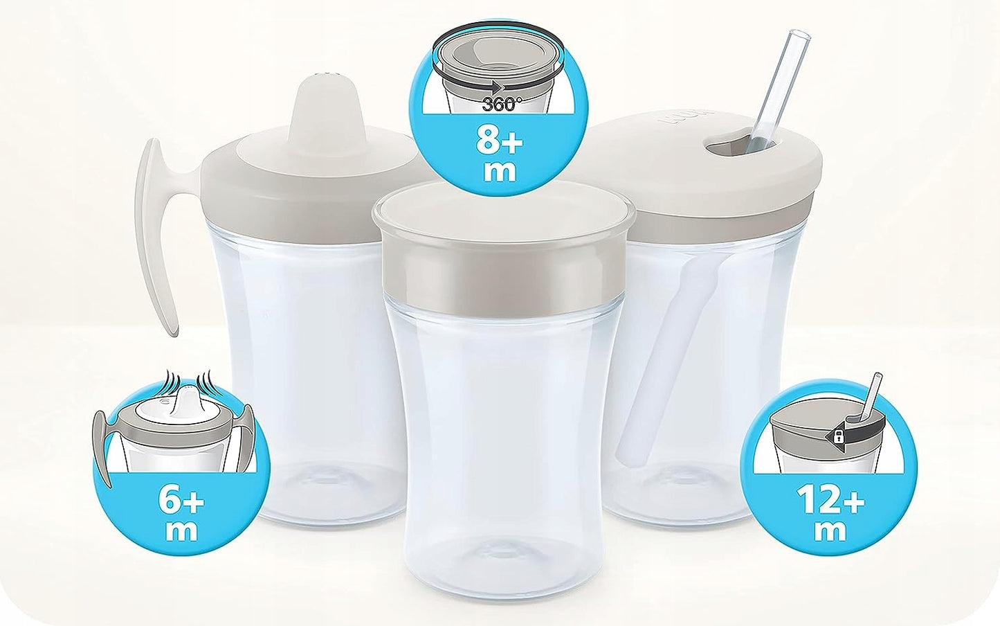 NUK Trainer Cup KUBEK NIEKAPEK ośmiornica 6 m+ 230 ml – zdjęcie produktu 4