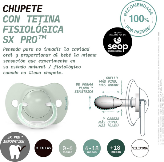 SUAVINEX SX PRO tétine anatomique x2 silicone 0-6 mois