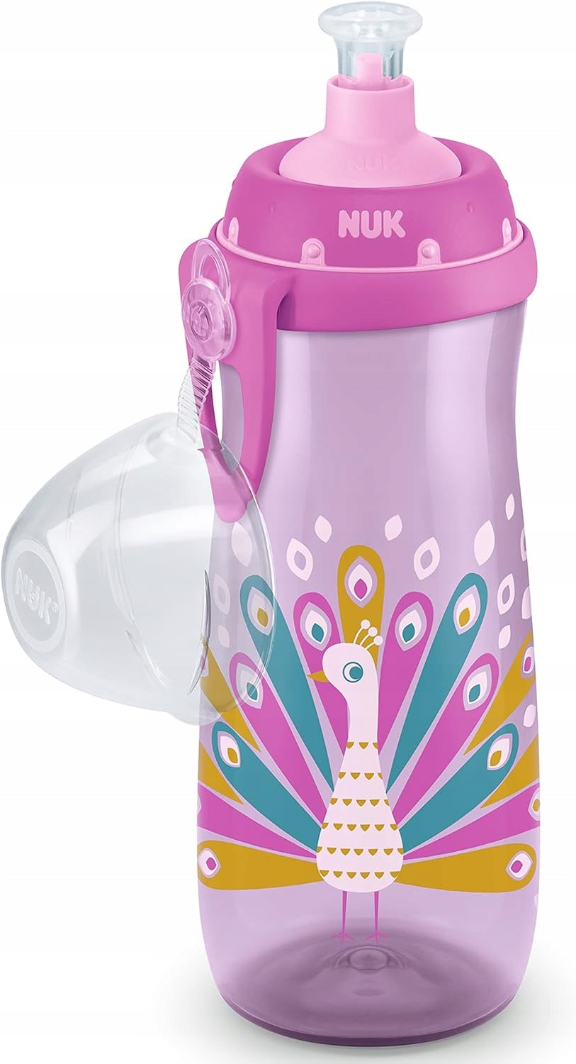 NUK Sports Cup BUTELKA 24 m+ ustnik push-pull 450 ml EFEKT KAMELEONA