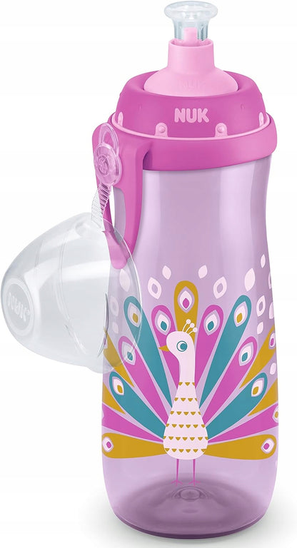 NUK Sports Cup BUTELKA 24 m+ ustnik push-pull 450 ml EFEKT KAMELEONA