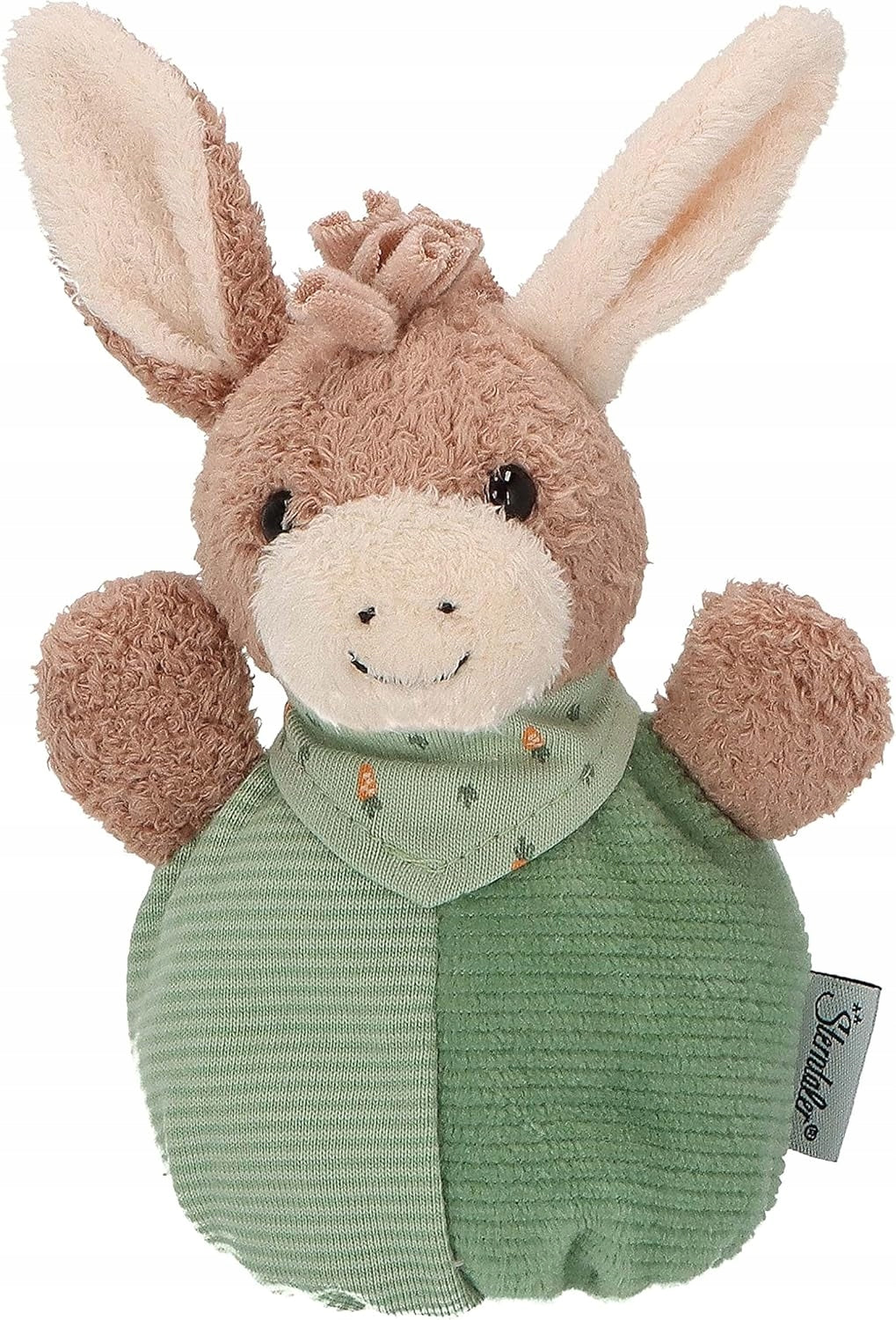 STERNTALER Osiołek Emmilius przytulanka z szeleszczącym papierem 15 cm, miękki brązowo-zielony osiołek