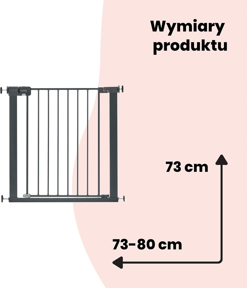 SAFETY 1ST SecureTech Metal bezprahová schodisková zábrana 73-80cm