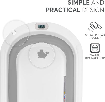 KikkaBoo Willy foldable bathtub with thermometer 0-36 months